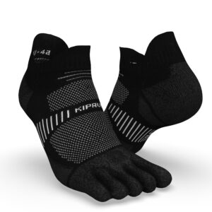 Bežecké ponožky RUN900 5-prstové členkové tenké čierne KIPRUN