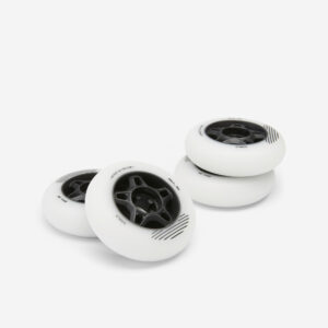 4 kolieska na fitness inline korčule Fit 80 mm 80 A biele OXELO