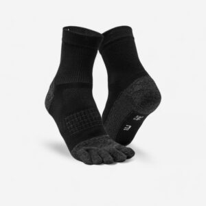 Bežecké ponožky RUN900 5-prstové čierne KIPRUN