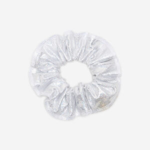 Dámska ozdobná gumička na gymnastiku s trblietkami – biela DOMYOS