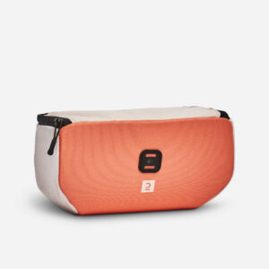 Detská predná cyklotaška na riadidlá ružovooranžová BTWIN