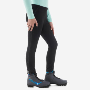 Detské hrejivé legíny XC S Tight 100 na bežecké lyžovanie čierne INOVIK