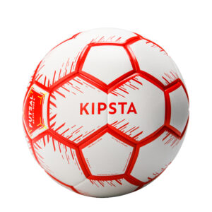Futsalová lopta veľkosť 4 (obvod 63 cm) červeno-biela KIPSTA