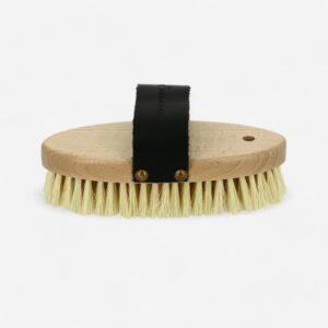 Jazdecká kefa Sentier s krátkymi štetinami drevená FOUGANZA