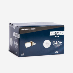 Loptičky na stolný tenis 900 40C + 3* C ITTF 72 ks biele PONGORI