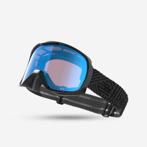 Lyžiarske a snowboardové okuliare G500 S1 pre deti aj dospelých do zlého počasia čierne WEDZE