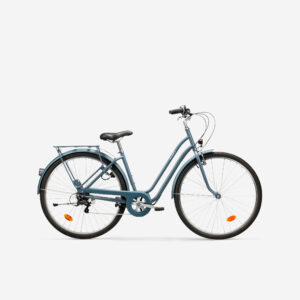 Mestský bicykel Elops 120 so zníženým rámom modrý ELOPS