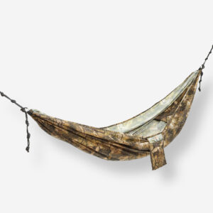 Odolný hamak Bushcraft pre 1 osobu s maskovacím motívom Furtiv SOLOGNAC