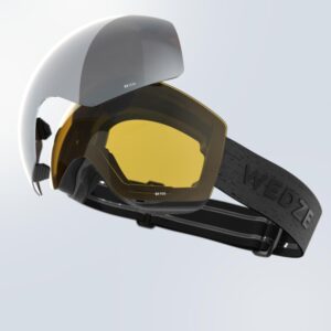 Okuliare G 900 I na lyže a snowboard do každého počasia deti a dospelí tmavosivé WEDZE