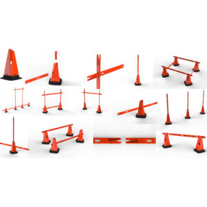 Sada 2 tyčí na futbalové tréningy 90 cm Modular oranžová KIPSTA