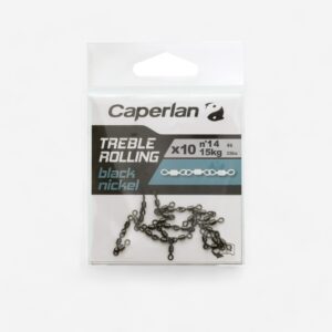 Trojitý rybársky obrtlík Treble Rolling black nickel 10 ks CAPERLAN