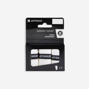 Vrchná tenisová omotávka Tacky biela 3 ks ARTENGO