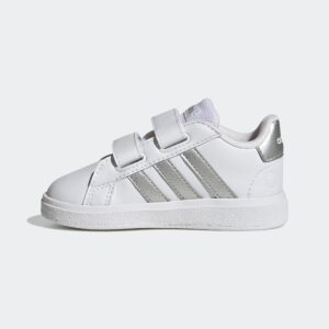 ADIDAS Grand Court 2.0 detská obuv bielo-strieborná ADIDAS