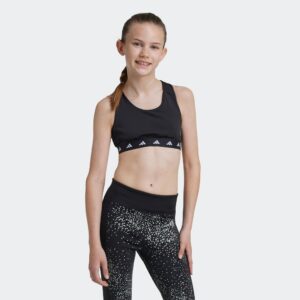 ADIDAS Techfit Power React dievčenská podprsenka čierna ADIDAS