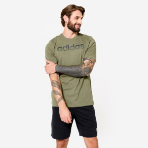 ADIDAS pánske fitness tričko olivové ADIDAS