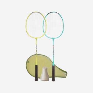 Bedmintonová súprava Fun Set BR130 tyrkysovo-limetková PERFLY