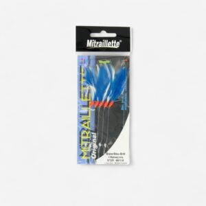 Bočné nadväzce s pierkami 2/0 na lov v mori bielo-modré RAGOT