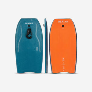 Bodyboard 500 s leashom modro-oranžový OLAIAN
