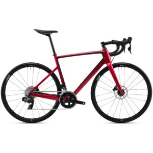 Cestný bicykel EDR CF SRAM Rival so snímačom výkonu AXS červený VAN RYSEL