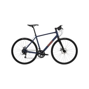 Cestný bicykel RC120 na cykloturistiku s kotúčovými brzdami modro-oranžový TRIBAN