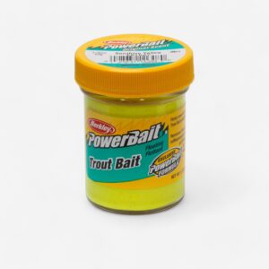 Cesto na lov pstruhov v rybníku Powerbait Sunshine Yellow BERKLEY