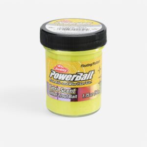 Cesto na lov pstruhov v rybníku Powerbait Sunshine Yellow glitter BERKLEY