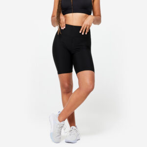 DÁMSKE LEGÍNY 100 NA FITNESS ČIERNE DOMYOS