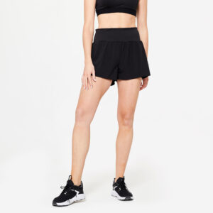 DÁMSKE ŠORTKY NA FITNESS 2 V 1 DOMYOS