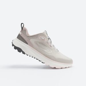 Dámska bežecká a trailová obuv JF190 Grip béžová KALENJI