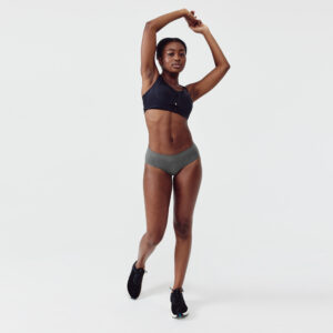 Dámska fitness podprsenka s vynikajúcim spevnením čierna DECATHLON