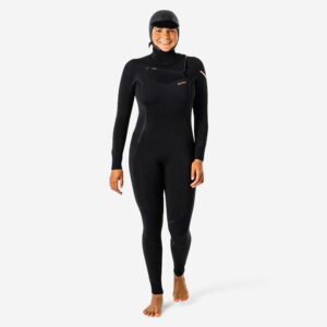 Dámska kombinéza na surf 900 s kuklou neoprén 5/4 OLAIAN