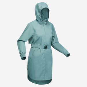 Dámska nepremokavá turistická bunda Raincut Long dlhá QUECHUA