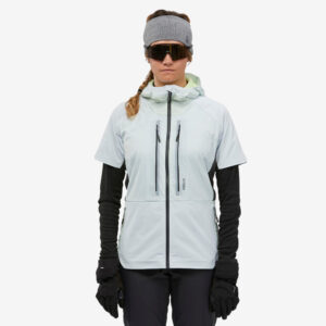 Dámska skialpinistická vesta Pacer svetlomodro-žltá WEDZE