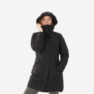 Dámska turistická parka NH500 nepremokavá do -10°C čierna QUECHUA