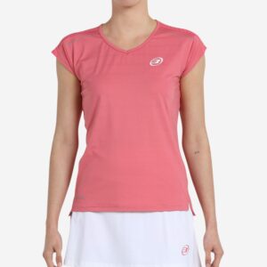 Dámske funkčné tričko na padel Bullpadel Eleva s krátkym rukávom ružové BULLPADEL