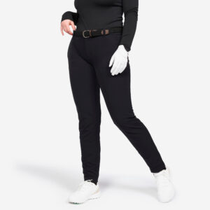 Dámske golfové nohavice do chladného počasia čierne INESIS