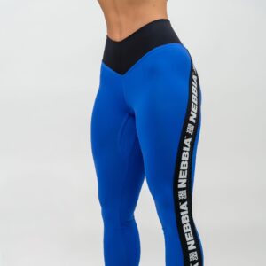 Dámske legíny ICONIC modré s potlačou NEBBIA