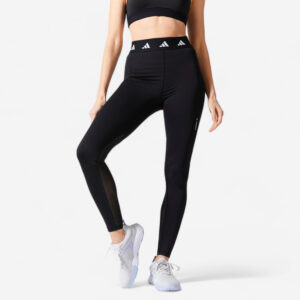 Dámske legíny Techfit na fitnes a kardio čierne ADIDAS