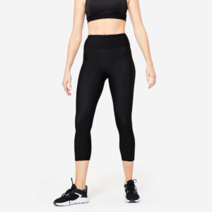 Dámske legíny na kardio fitness – čierne DOMYOS