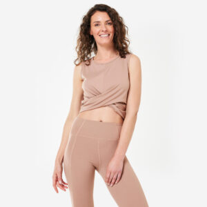 Dámske tielko crop top s priliehavým strihom