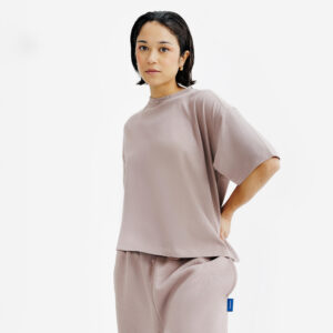 Dámsky oversize fitness crop top hnedý DECATHLON