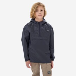 Detská turistická nepremokavá bunda MH100 7-15 rokov čierna QUECHUA