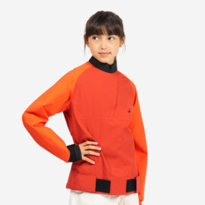 Detská vetruvzdorná bunda na jachting Sailing 500 červená TRIBORD