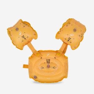 Detské plavecké rukávniky s pásom Tiswim žlté s motívom leva NABAIJI