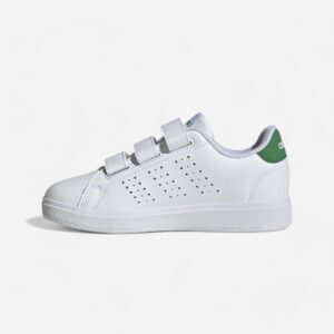 Detské tenisky Adidas Advantage na suchý zips bielo-zelené ADIDAS