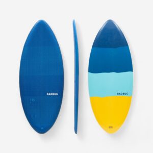 Detský penový skimboard 500 modro-tyrkysovo-žltý RADBUG