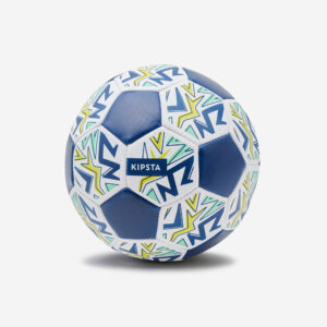 Futbalová minilopta pre deti Learning Ball veľkosť 1 bielo-modrá KIPSTA