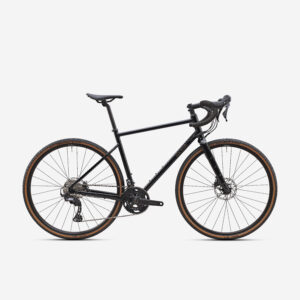 Gravel bicykel GRVL AF Shimano GRX 2 x 12 rýchlostí čierny VAN RYSEL
