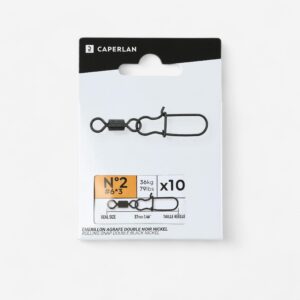 Karabínka s obrtlíkom double black nickel CAPERLAN