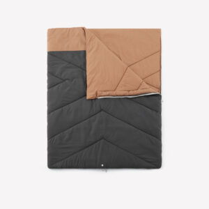 Kempingový spací vak Ultim Comfort 10° bavlnený dvojitý pre 2 osoby QUECHUA